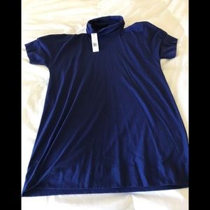 Theory dark blue short sleeve turtleneck